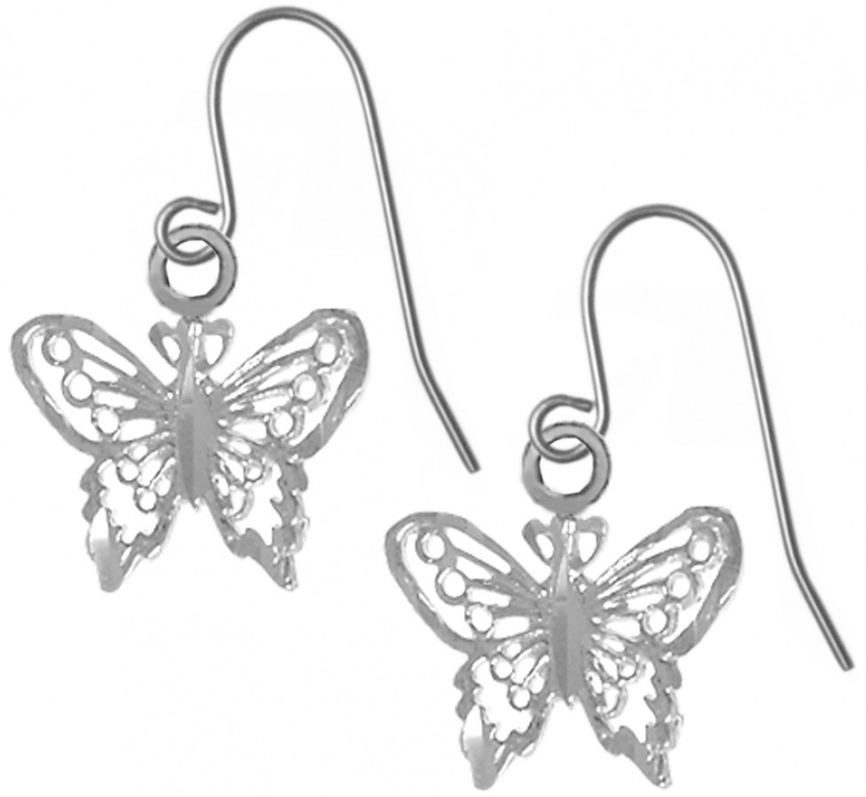 Sterling Silver Small Butterfly Earrings