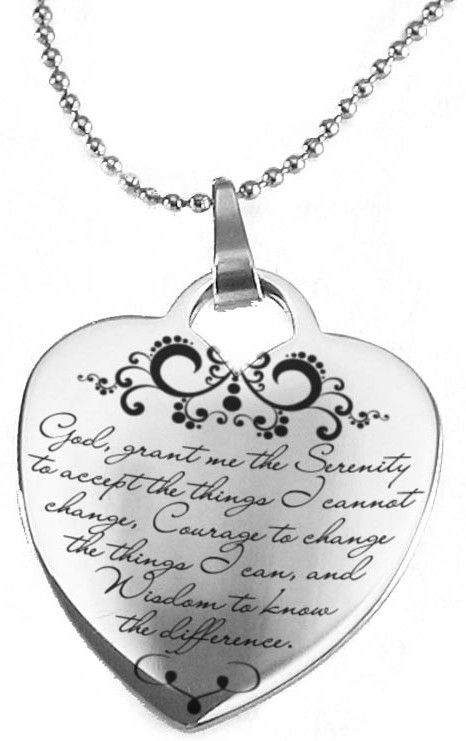 serenity prayer pendant