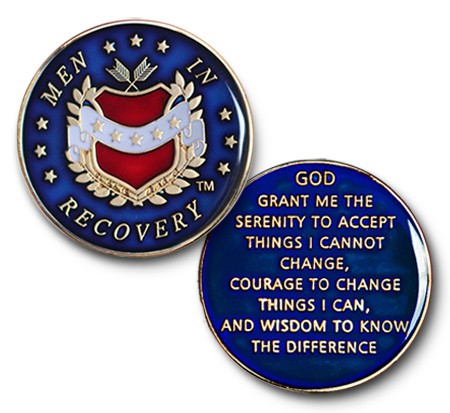 Men In Recovery Blue Medallion | My 12 Step Store