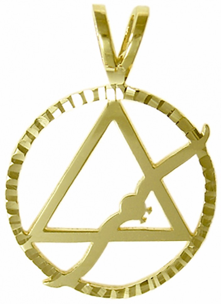 AA Bird Pendant | 14k Gold AA Pendants | My 12 Step Store