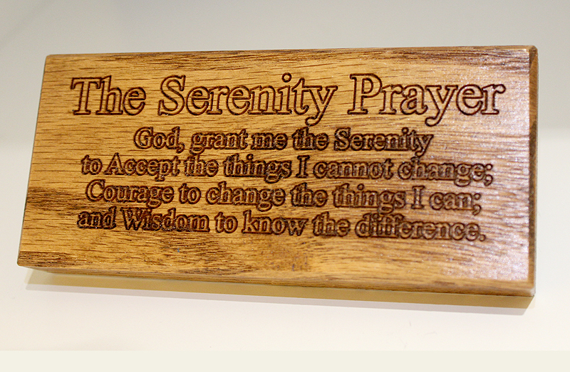 Desk Bar Plaque Serenity Prayer