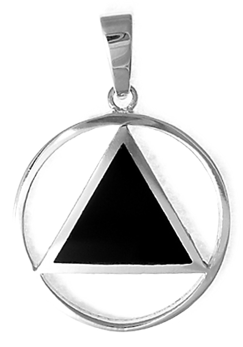 Sterling Silver Black Enamel Locket Pendant