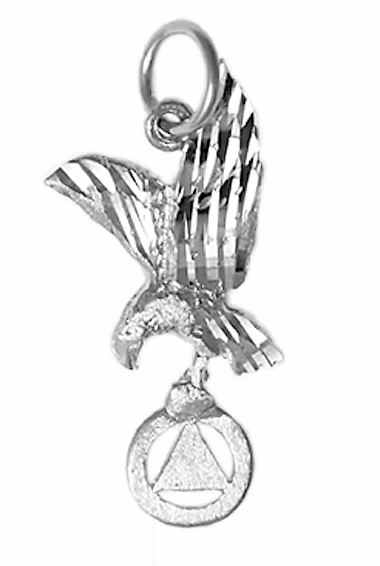 Sterling Silver Right Facing Eagle Aa Pendant