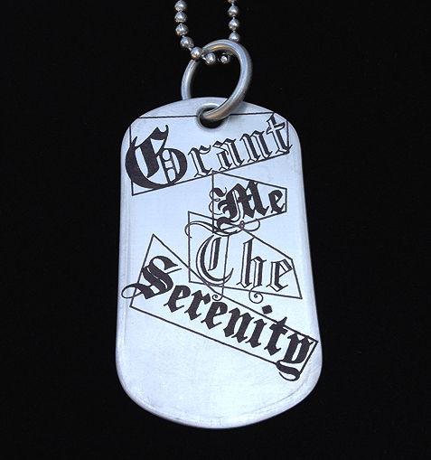 Grant Me The Serenity Dog Tag Necklace