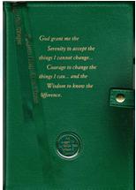 Large Print AA Serenity Prayer Double Cover GREEN