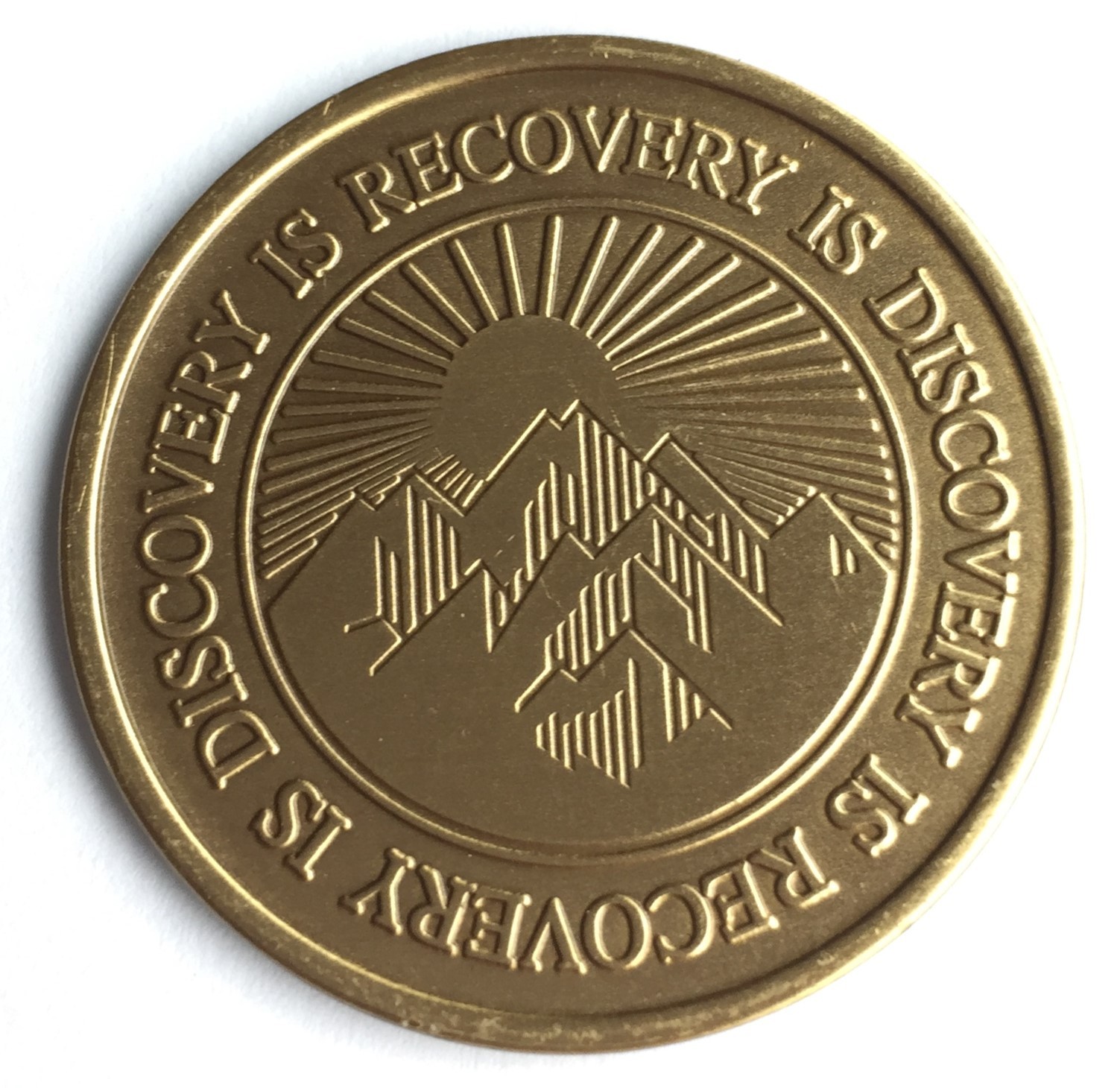 Recovery Is Discovery Bronze Medallion
