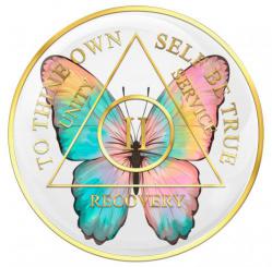 AA Tri-Plate Butterfly Medallion