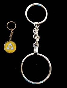 LuluCircle Coin Holder Keychain AA Medallion, Challenge Coin, Recovery Chip,  for 40mm chips, Black (2) - Yahoo Shopping